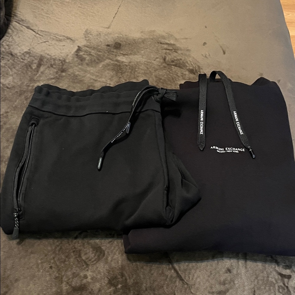 Armani Exchange Black Tracksuit Set
